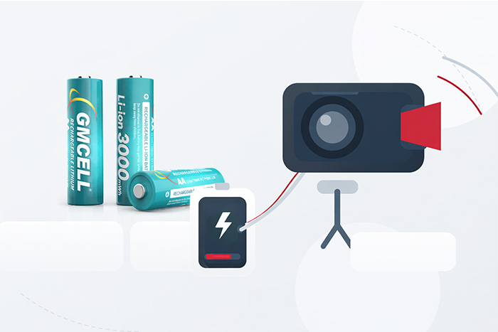 Outdoor camera battery pack application