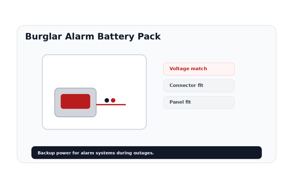 Burglar Alarm Battery Pack Replacement Guide