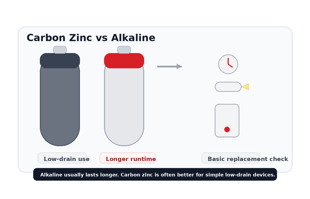 Carbon Zinc vs Alkaline Batteries: Key Differences & Best Choice