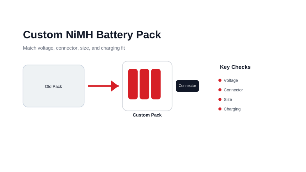Custom NiMH Battery Pack OEM & Matching Support