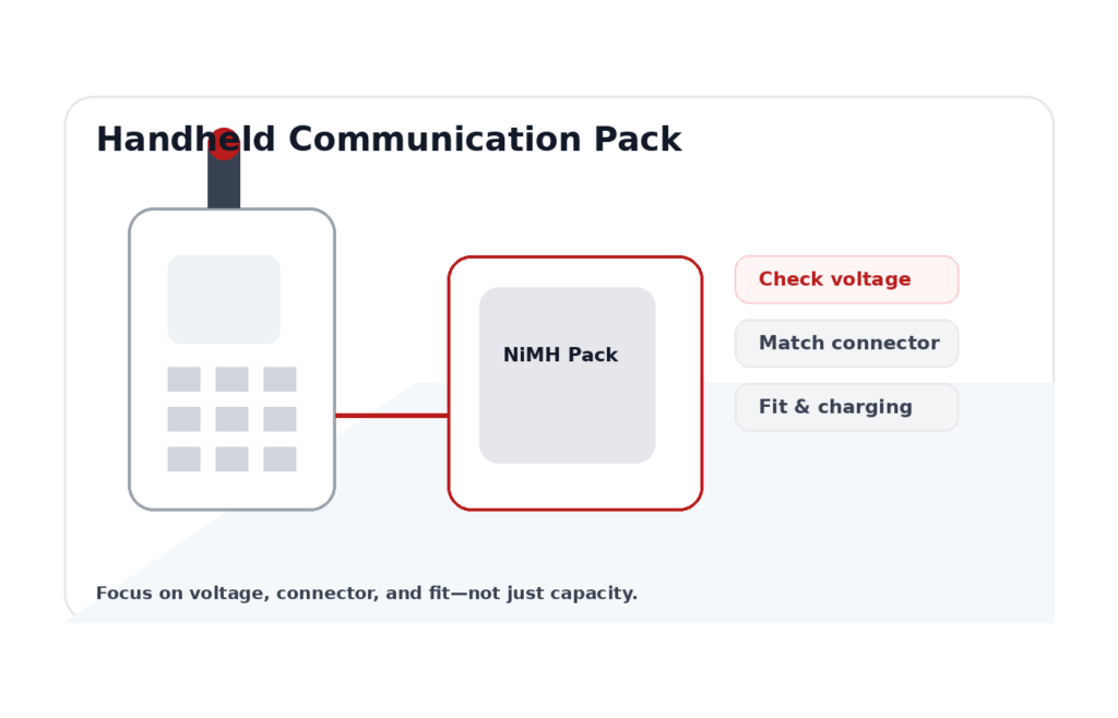 NiMH Battery Pack for Handheld Communication Devices