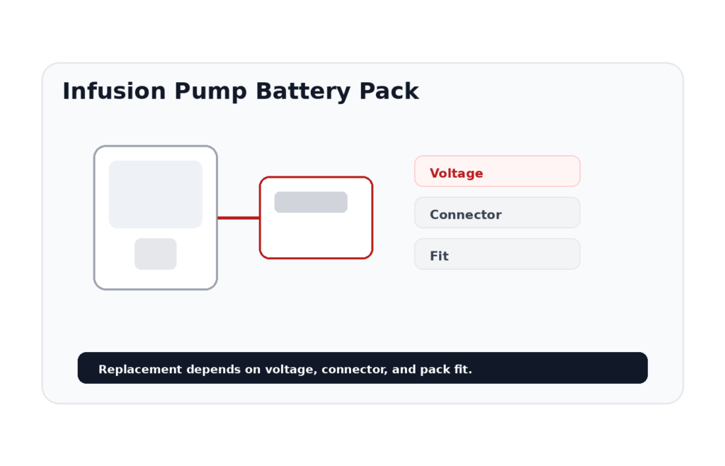 Infusion Pump Battery Pack Replacement and Fit