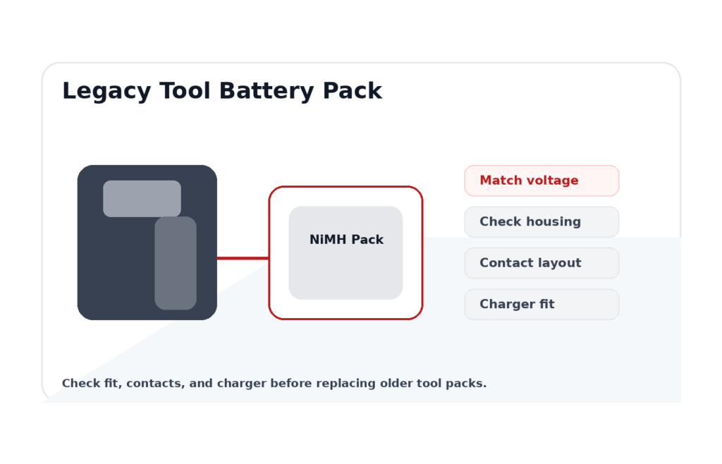 NiMH Battery Packs for Legacy Power Tools