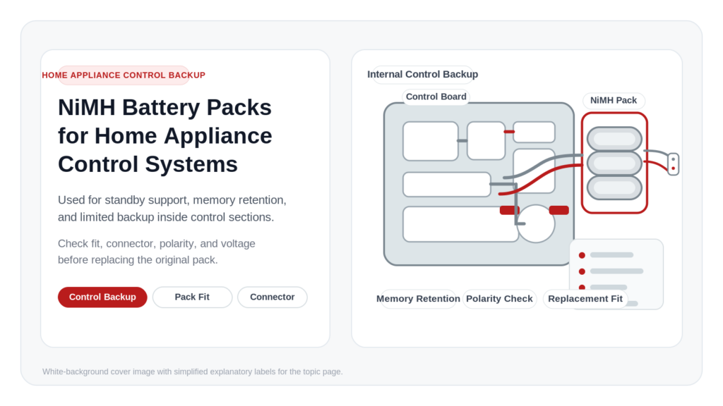 NiMH Battery Packs for Home Appliance Control Systems