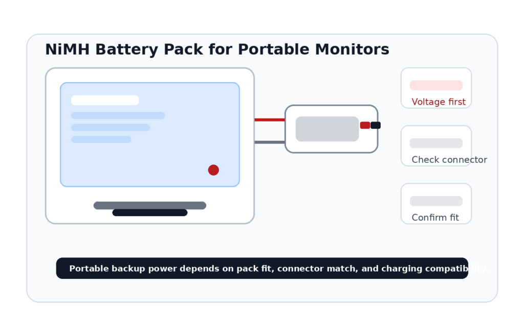 Portable Monitor NiMH Battery Pack Replacement