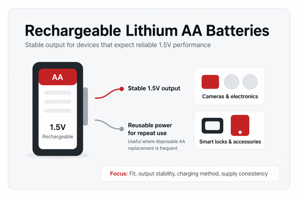 Rechargeable Lithium AA Batteries