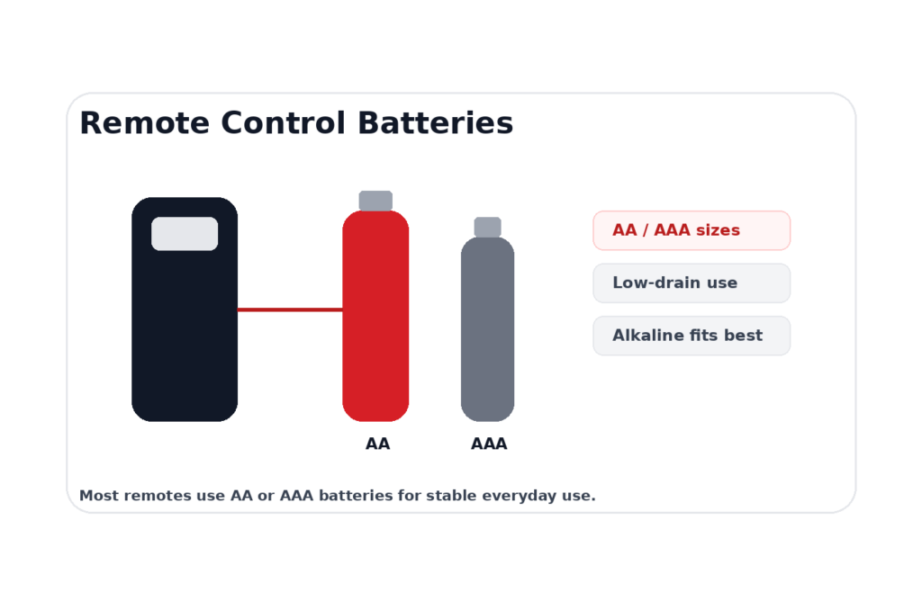 Remote Control Batteries: Types, Sizes, and Best Choices
