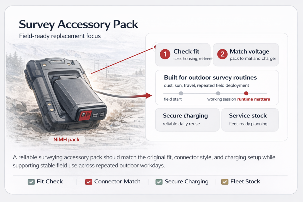NiMH Battery Packs for Surveying Instrument Accessories