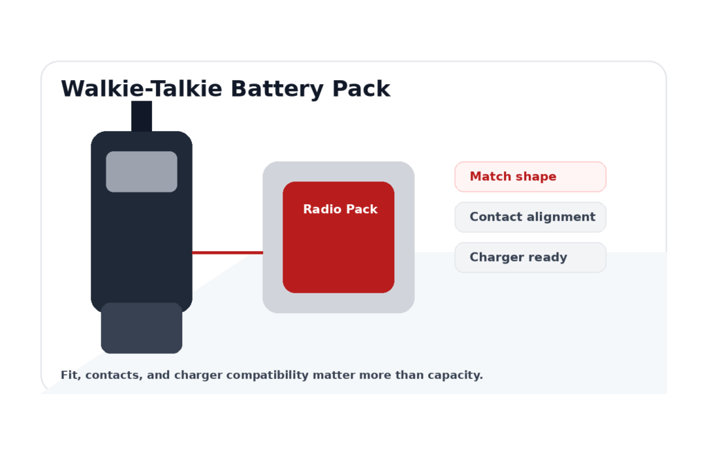 Walkie-Talkie Battery Pack Fit & Replacement