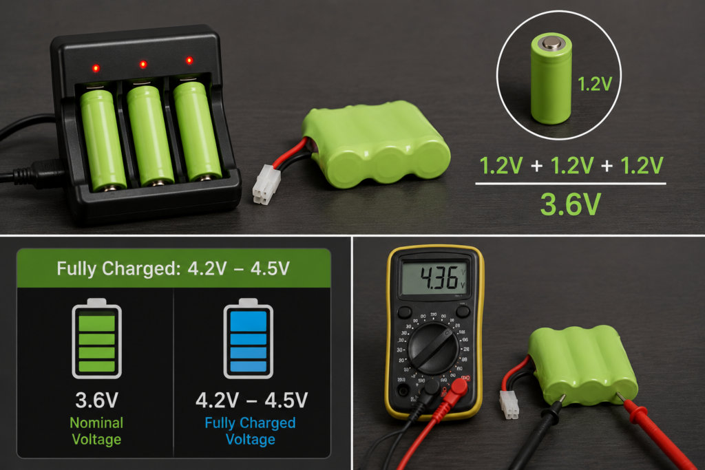 What Is the Charging Voltage for a 3.6V NiMH Battery?