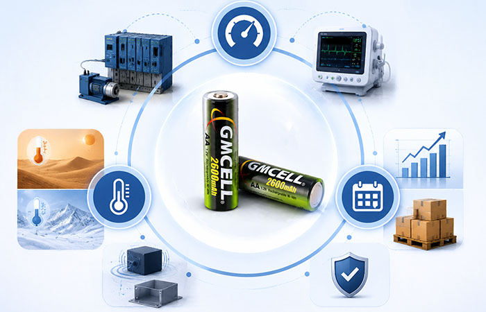 Application focused battery selection based on power requirements operating environment and service expectations